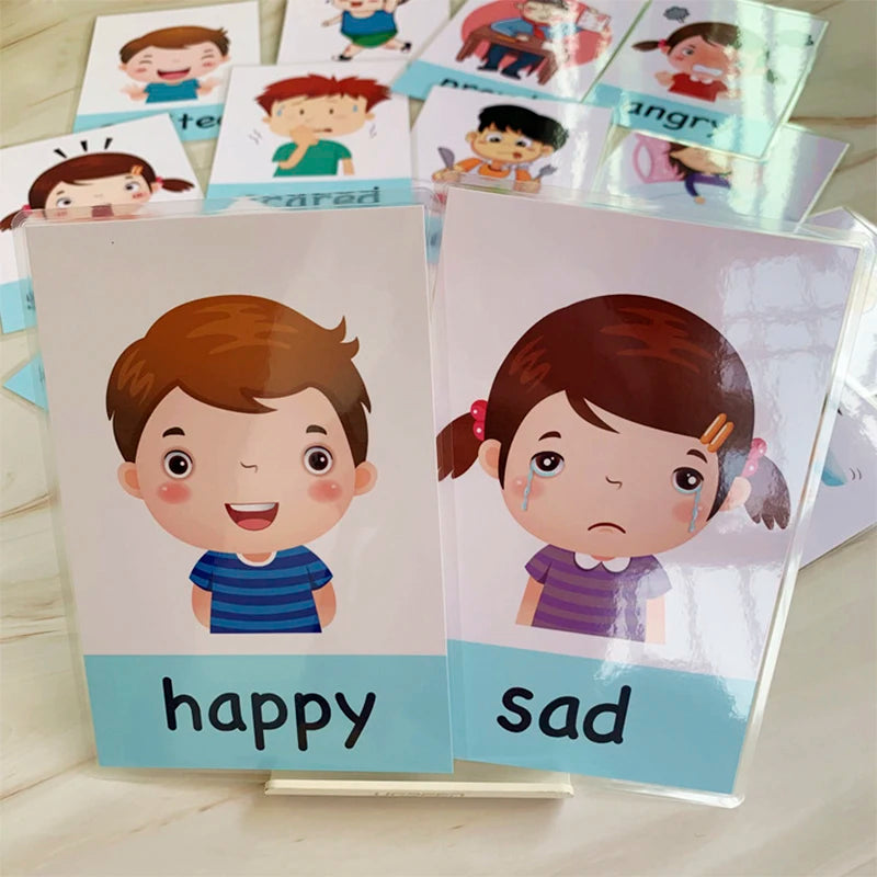 12-Piece Emotions Flash Cards – Feelings & Emotional Learning Cards for Kids