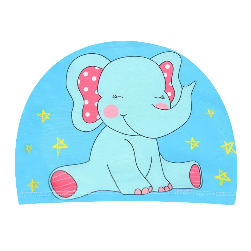Kids Cartoon Swimming Cap – Soft Stretch Swim Hat