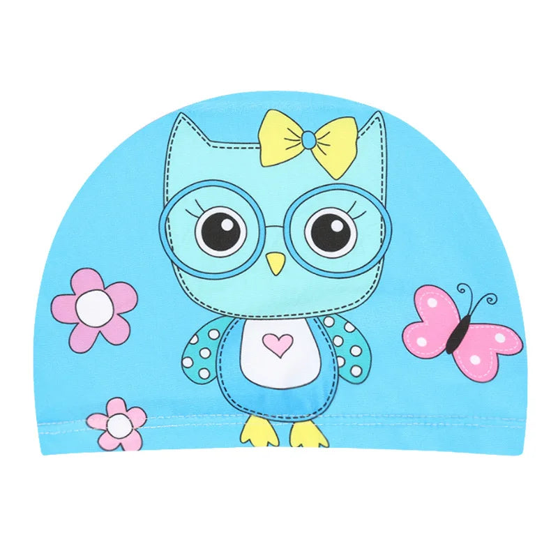 Kids Cartoon Swimming Cap – Soft Stretch Swim Hat