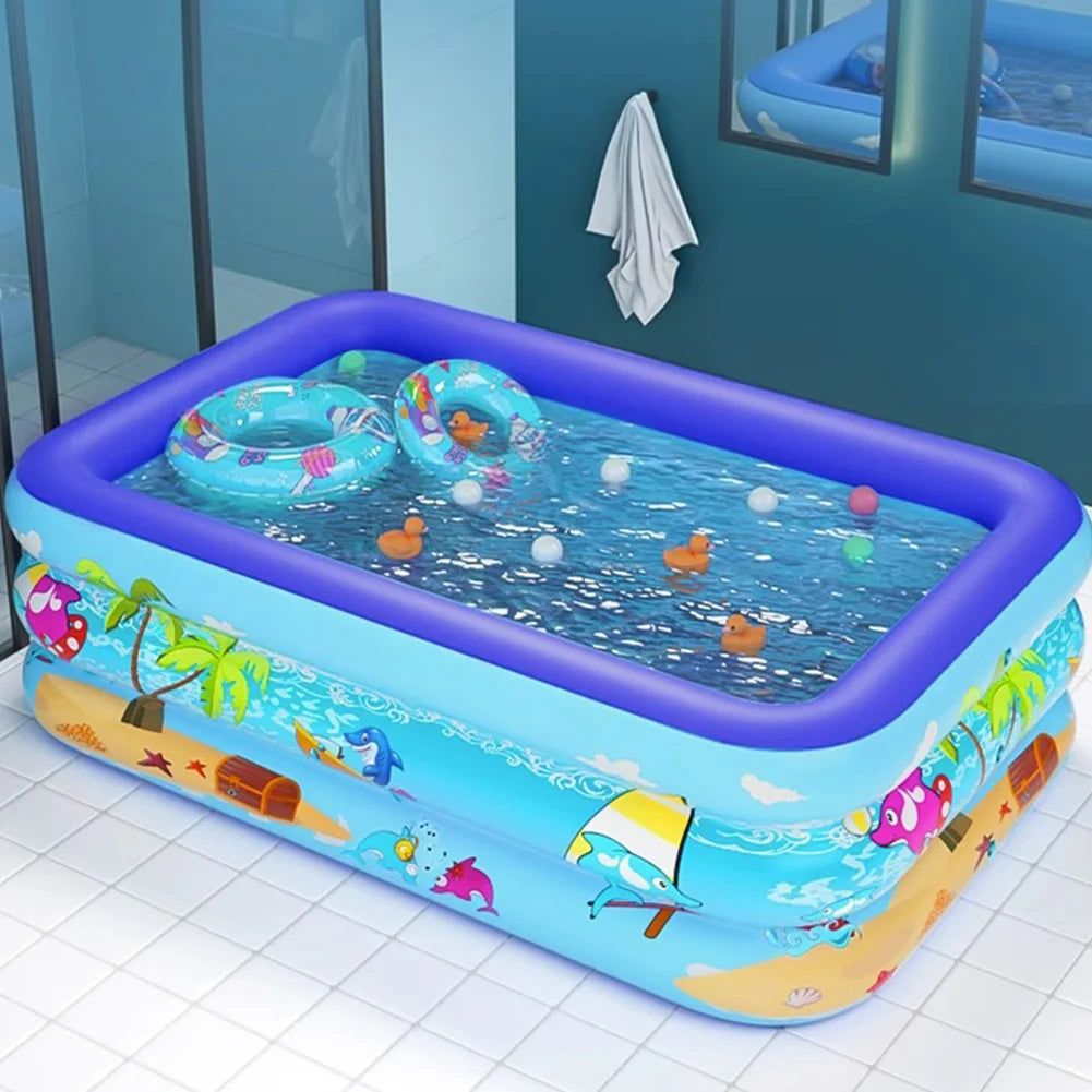 Kids Inflatable Rectangular Paddling Pool – 2 Sizes