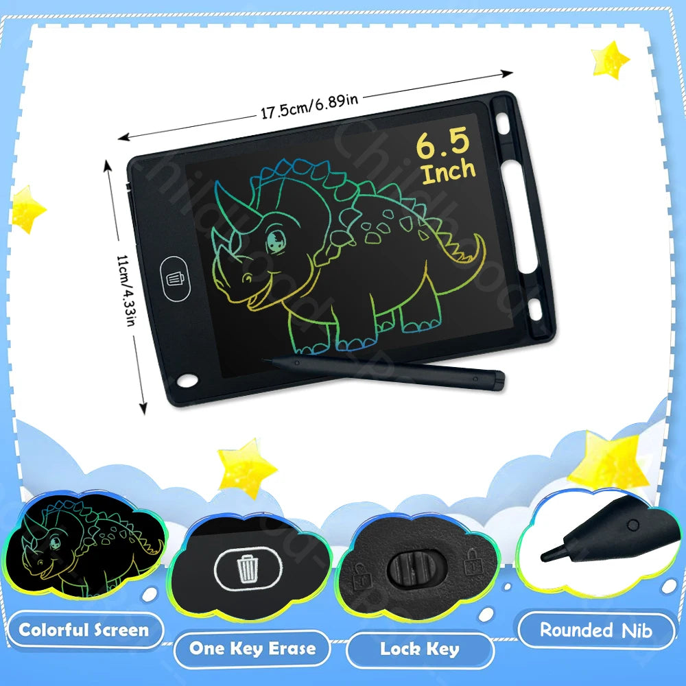 Reusable LCD Writing & Drawing Tablet – Colour Doodle Board with Stylus