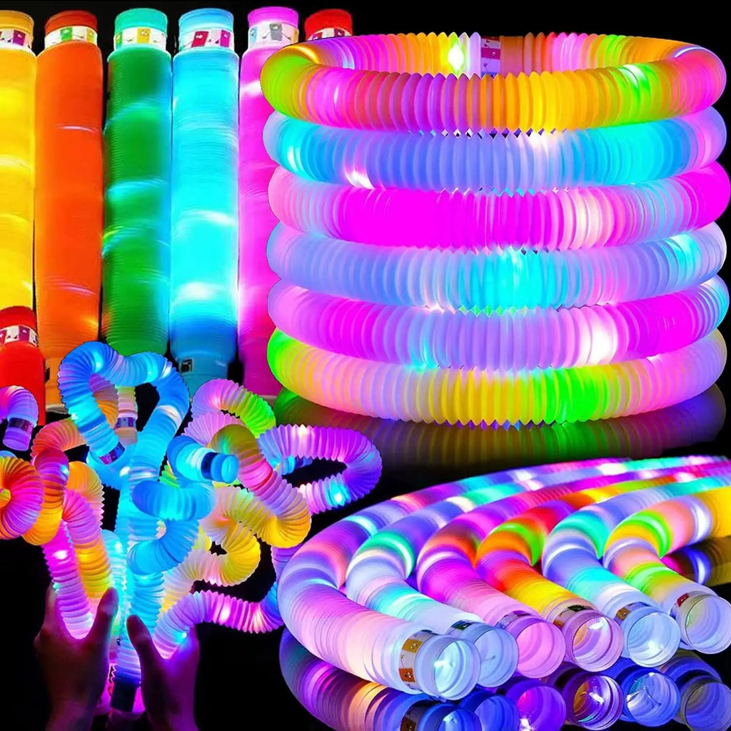Light-Up Pop Tubes – Stretch & Pop Sensory Fidget Set