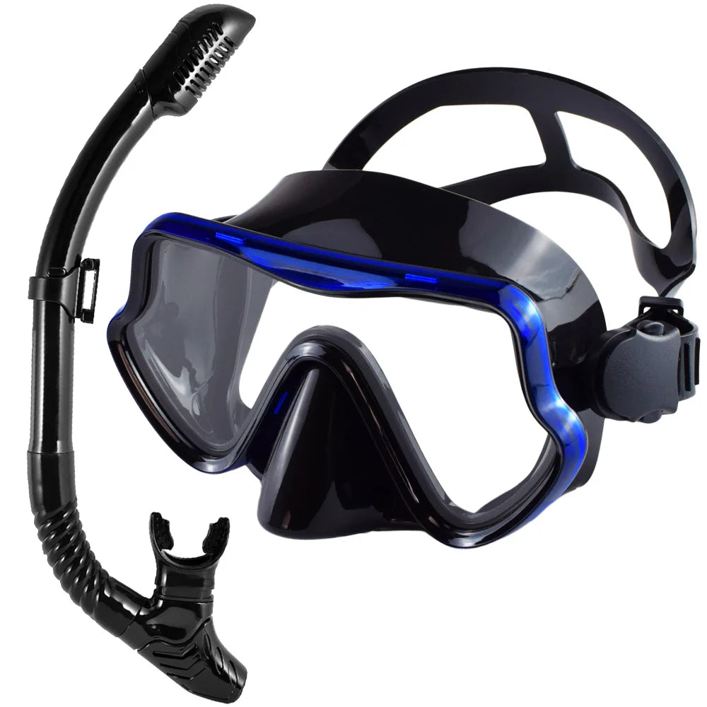 Adult Panoramic Snorkelling Mask & Dry Snorkel Set