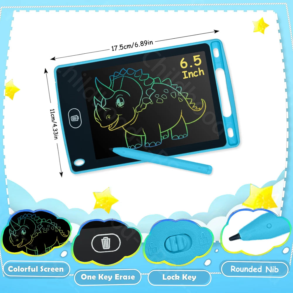 Reusable LCD Writing & Drawing Tablet – Colour Doodle Board with Stylus