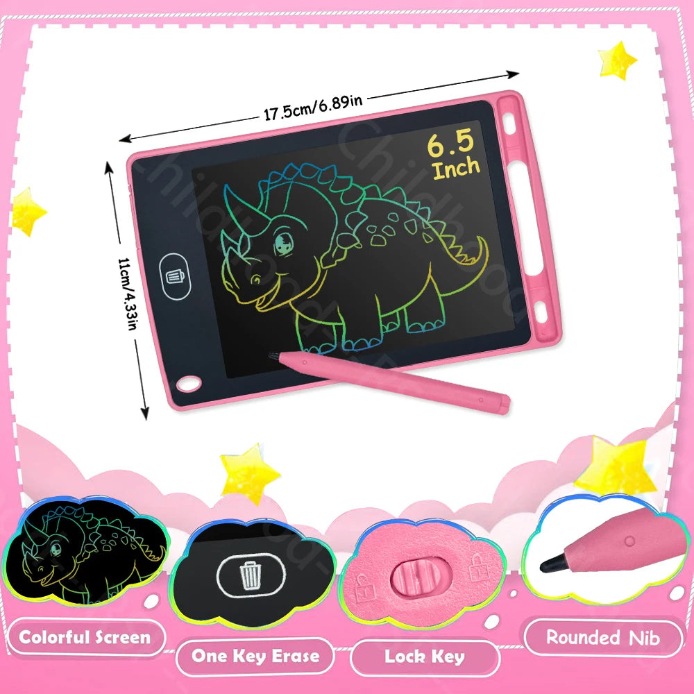 Reusable LCD Writing & Drawing Tablet – Colour Doodle Board with Stylus