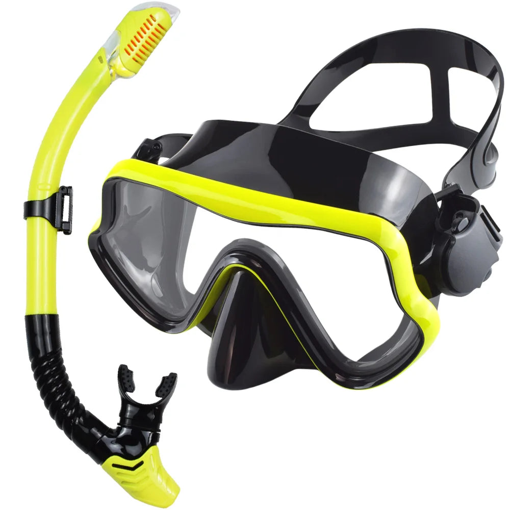 Adult Panoramic Snorkelling Mask & Dry Snorkel Set