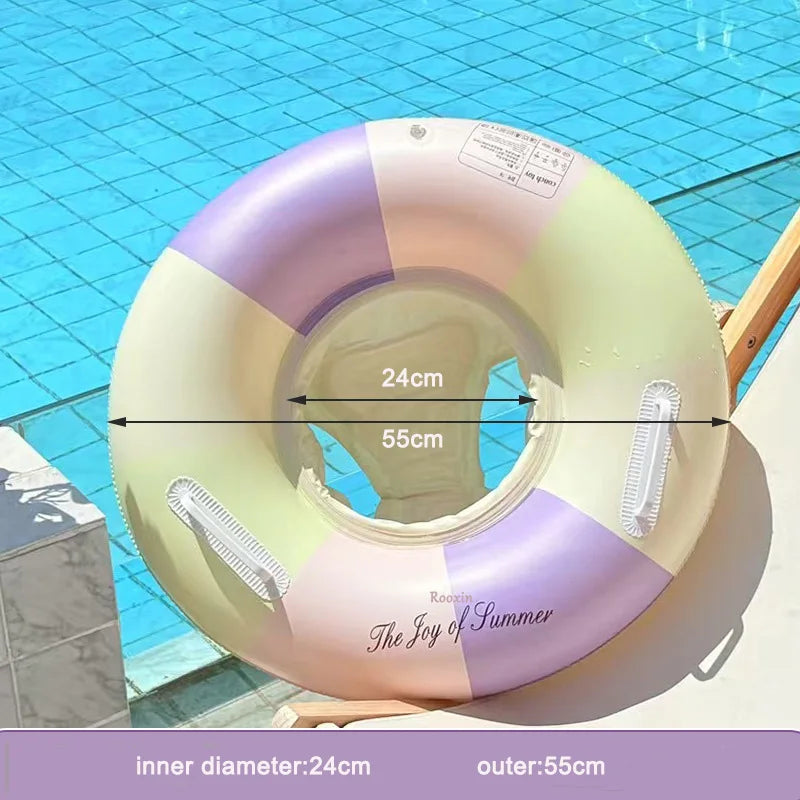 Inflatable Pool Lounge Ring with Backrest