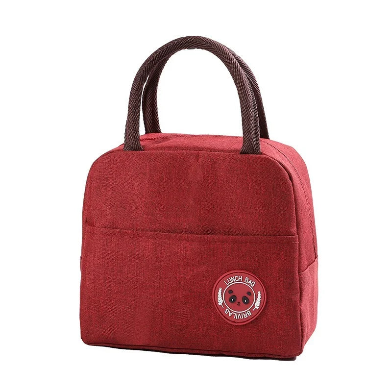 Patterned Insulated Lunch Bag – Portable School & Picnic Cooler Bag