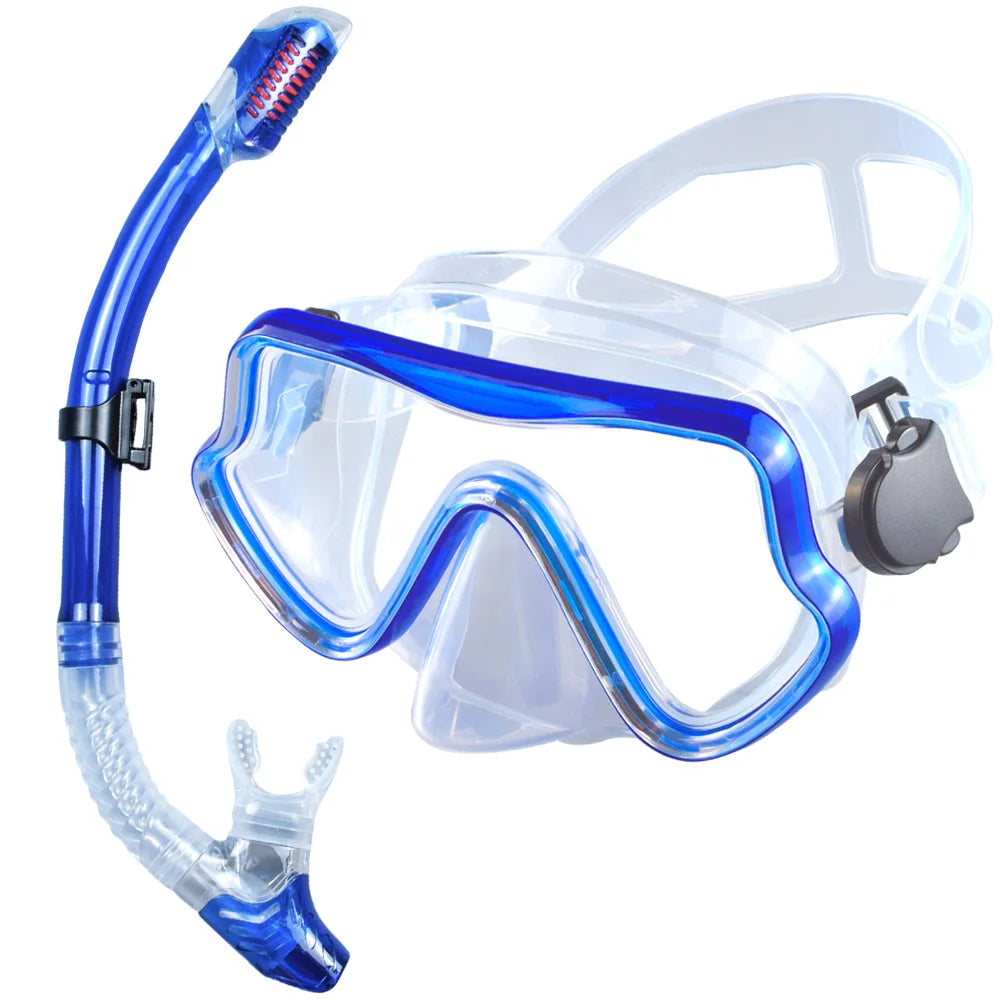 Adult Panoramic Snorkelling Mask & Dry Snorkel Set