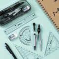 Essential Geometry Set – Compass, Rulers & Protractor