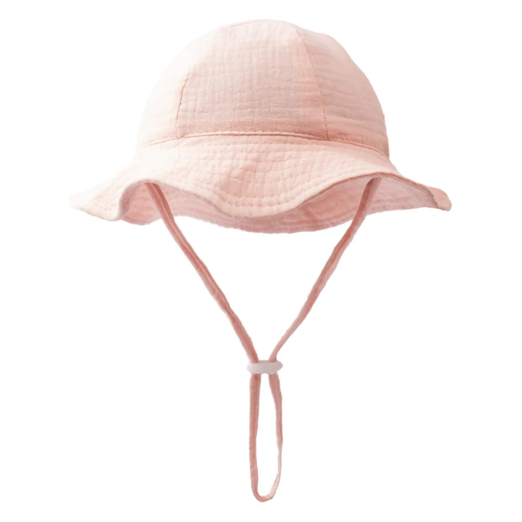 Baby Cotton Sun Hat with Adjustable Chin Strap