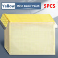 5-Piece Mesh Zipper File Pouch Set – School & Document Organiser