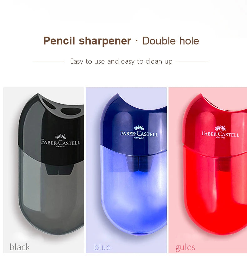 Double-Hole Pencil Sharpener with Shavings Container