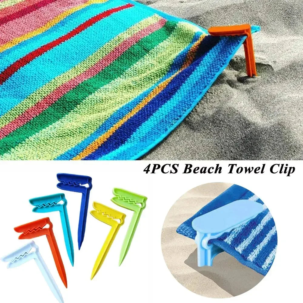 Beach Towel Clips – 4 Pack