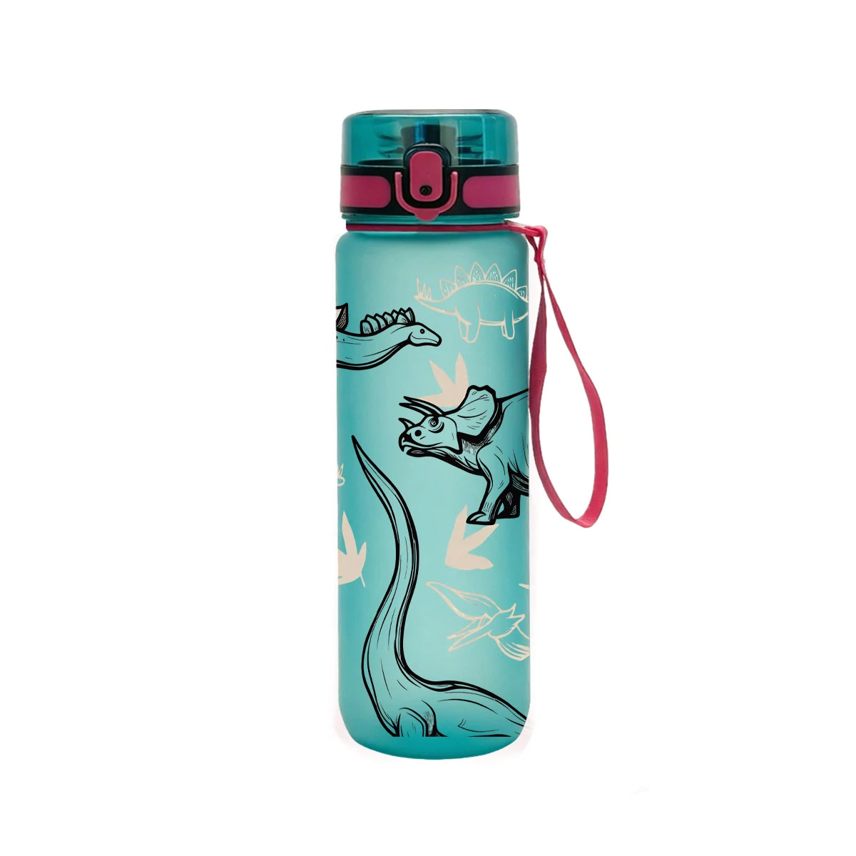 750ml Dinosaur Kids Water Bottle – Flip-Top School & Sports Bottle