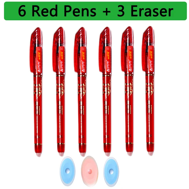 Erasable Gel Pen Set – School & Study Writing Pens