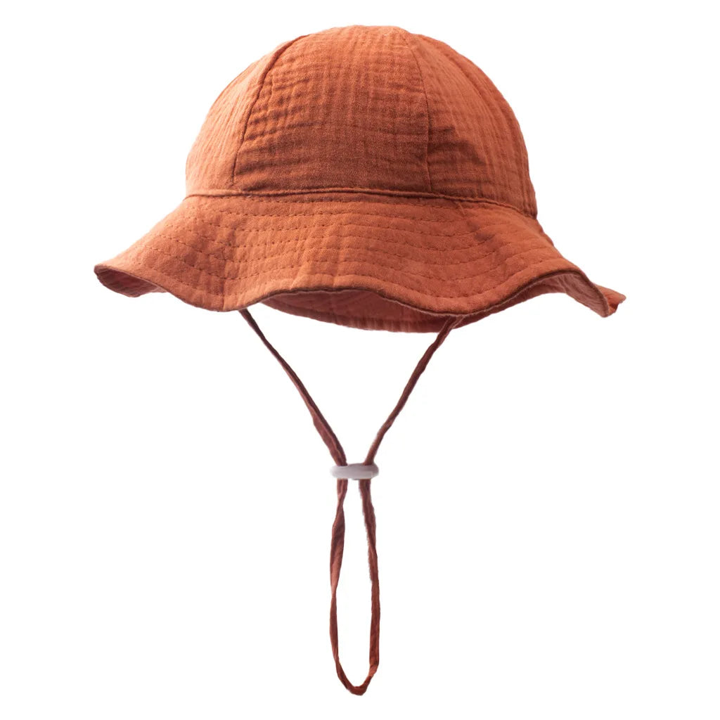 Baby Cotton Sun Hat with Adjustable Chin Strap