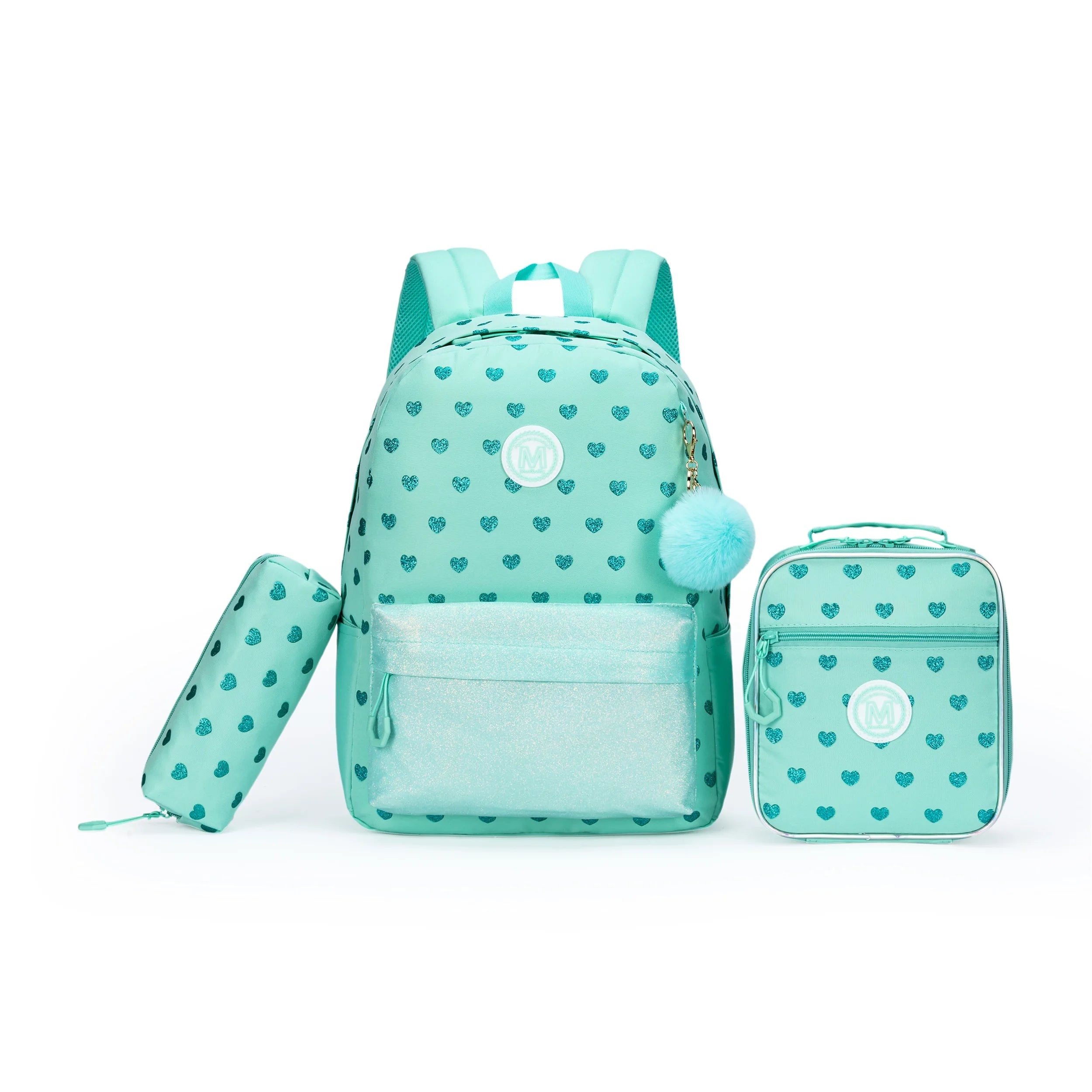 Girls School Backpack Set – Backpack, Lunch Bag & Pencil Case