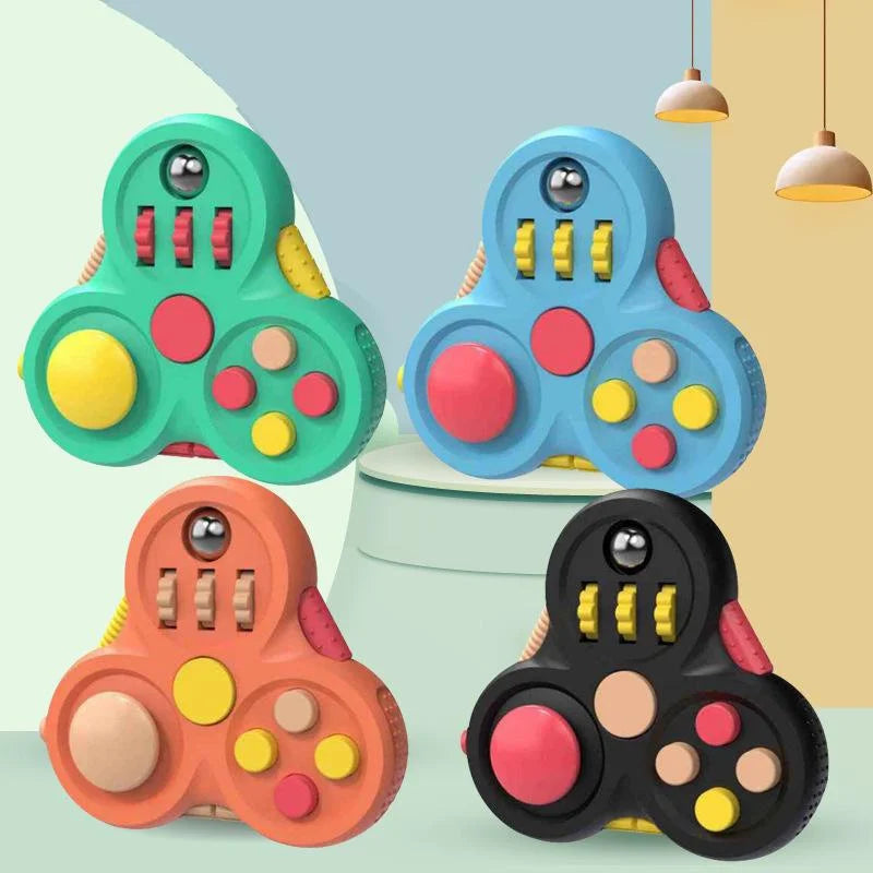 Multi-Activity Sensory Fidget Spinner – Buttons, Gears & Joystick