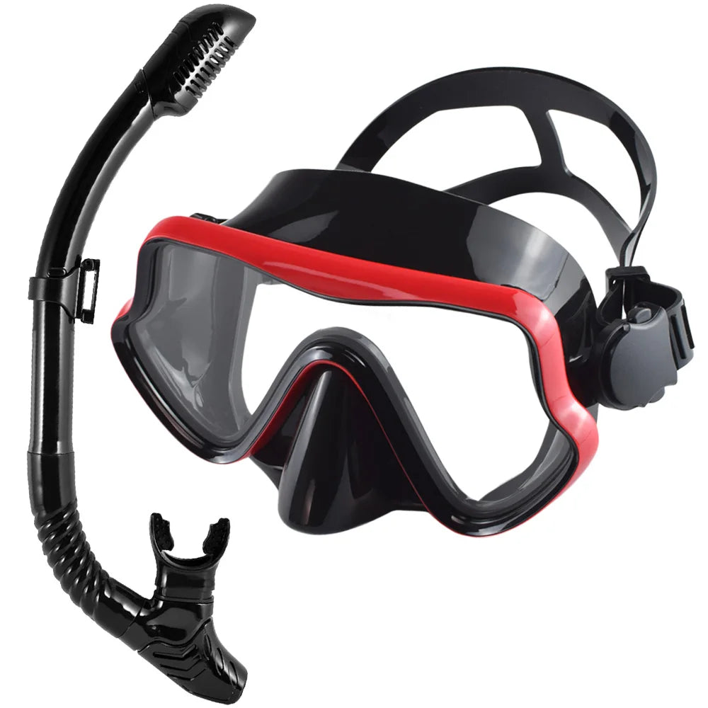 Adult Panoramic Snorkelling Mask & Dry Snorkel Set