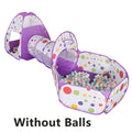3-in-1 Sensory Play Tent, Crawling Tunnel & Ball Pit
