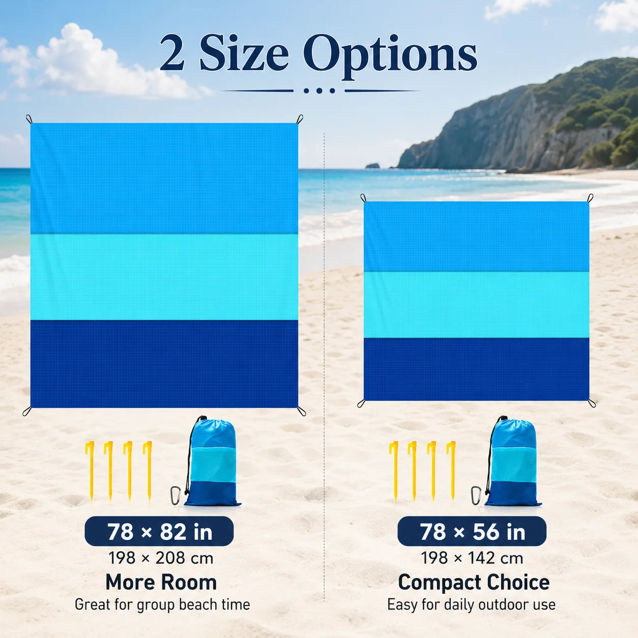 Oversized Sand-Free Beach Blanket & Picnic Mat