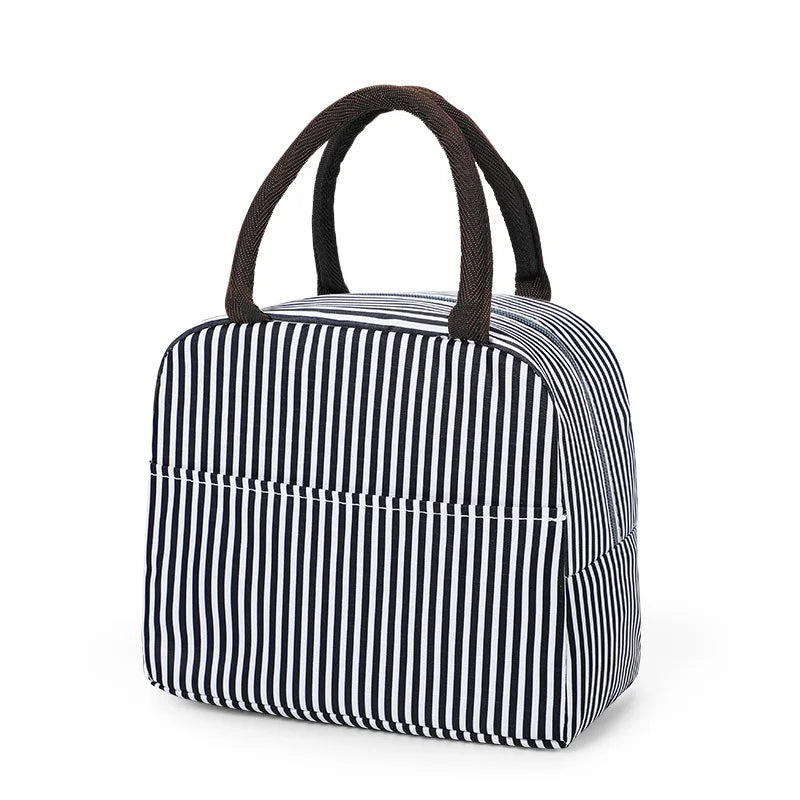 Patterned Insulated Lunch Bag – Portable School & Picnic Cooler Bag