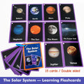 Solar System Learning Flash Cards – 15 Double-Sided Space & Planet Cards