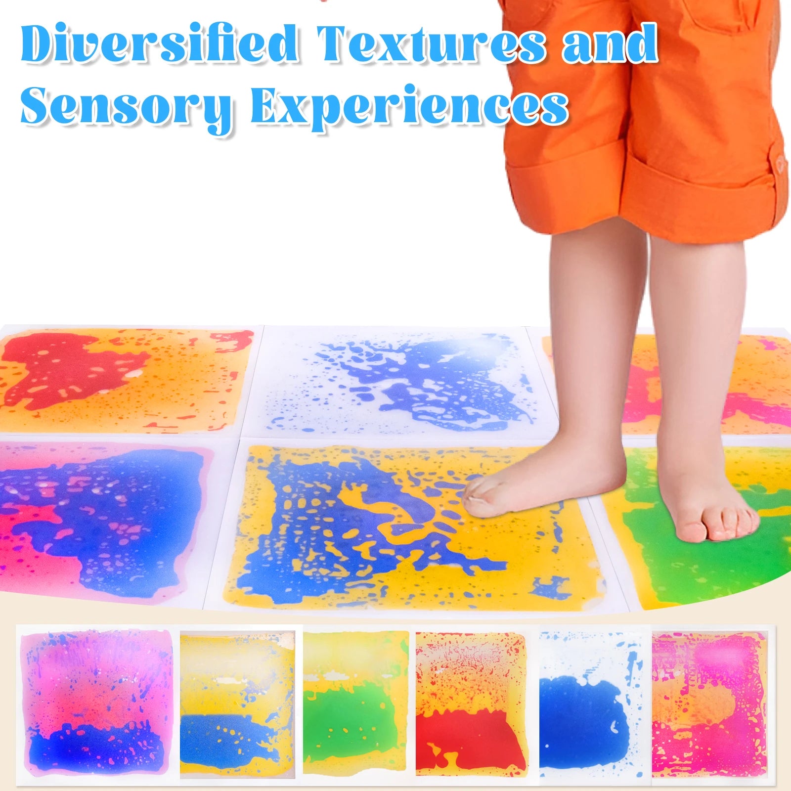 Interactive Liquid Sensory Floor Tile – Colour Movement Activity Mat