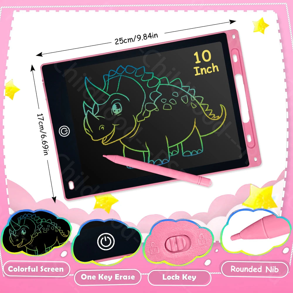 Reusable LCD Writing & Drawing Tablet – Colour Doodle Board with Stylus