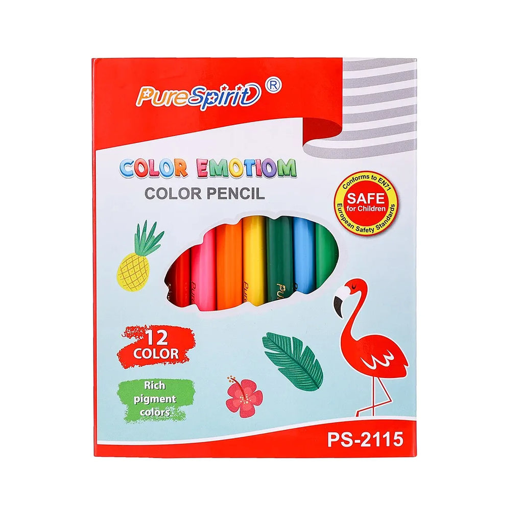 12-Colour Mini Coloured Pencil Set – Pre-Sharpened School Pencils