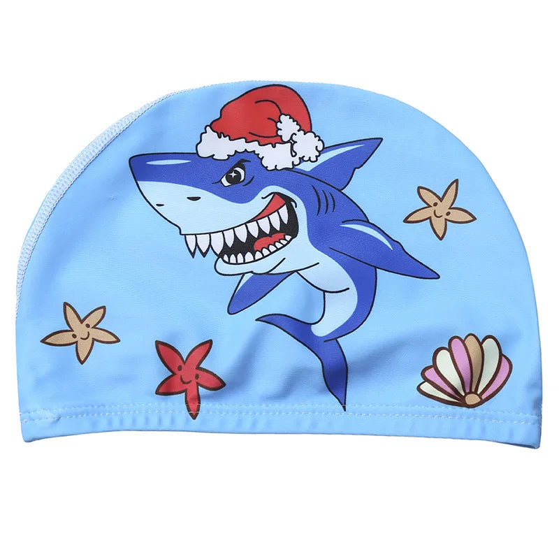 Kids Cartoon Swimming Cap – Soft Stretch Swim Hat