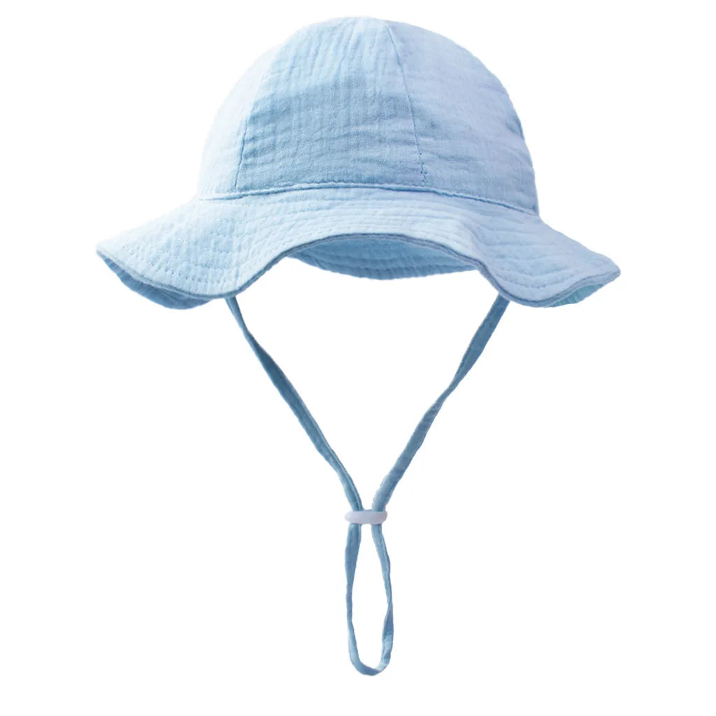 Baby Cotton Sun Hat with Adjustable Chin Strap