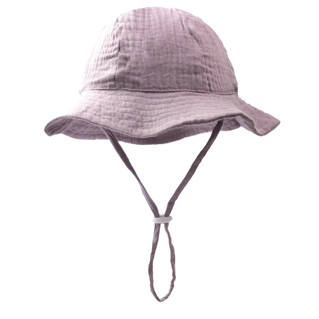 Baby Cotton Sun Hat with Adjustable Chin Strap