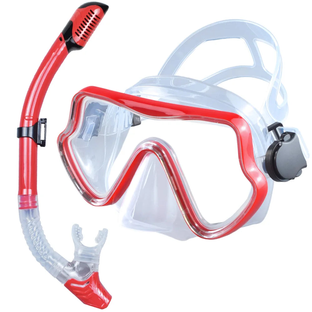 Adult Panoramic Snorkelling Mask & Dry Snorkel Set