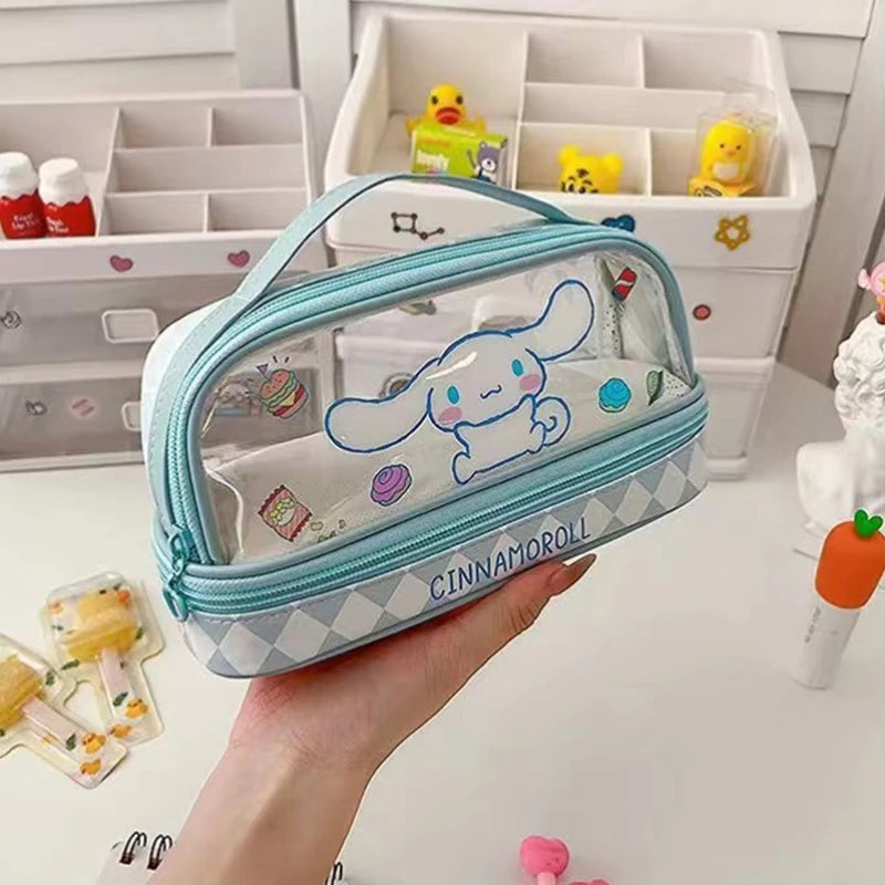 Sanrio Double-Layer Large Capacity Pencil Case – School Stationery Organiser
