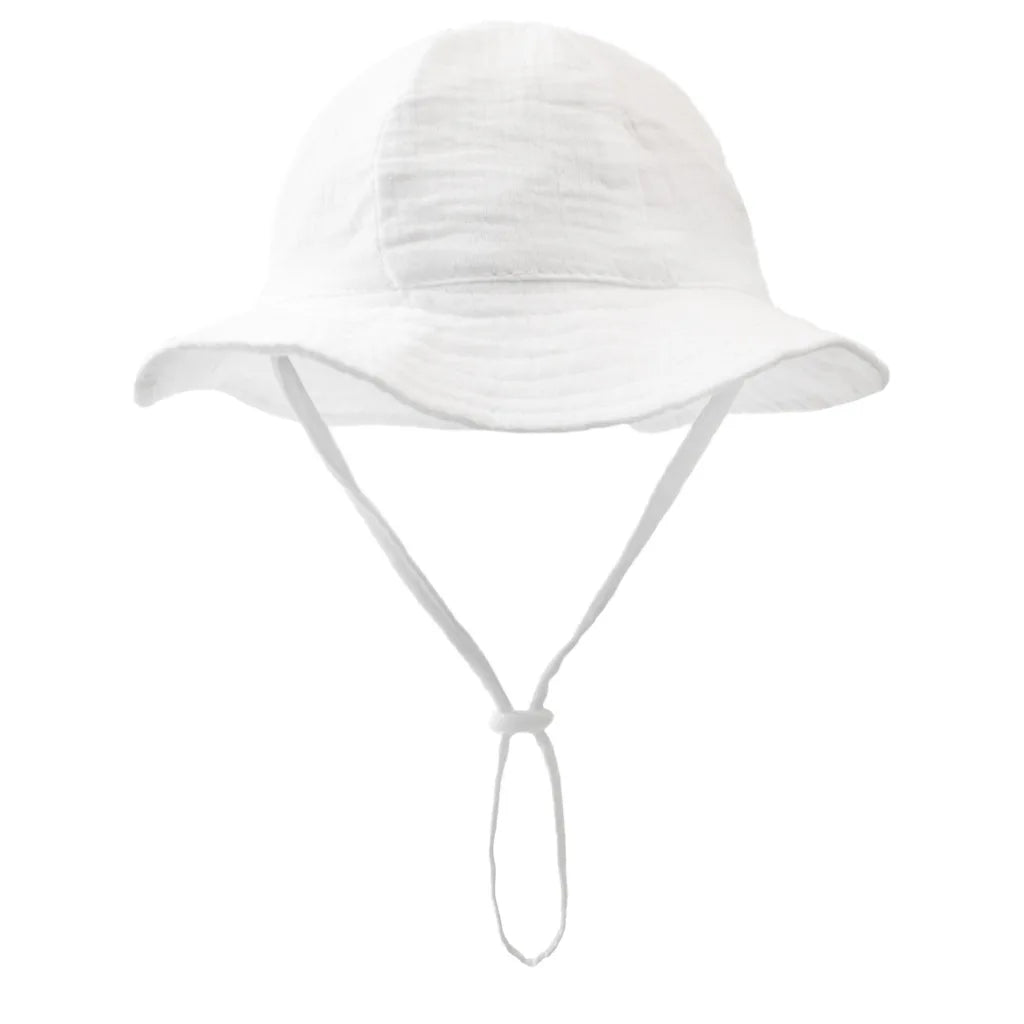 Baby Cotton Sun Hat with Adjustable Chin Strap