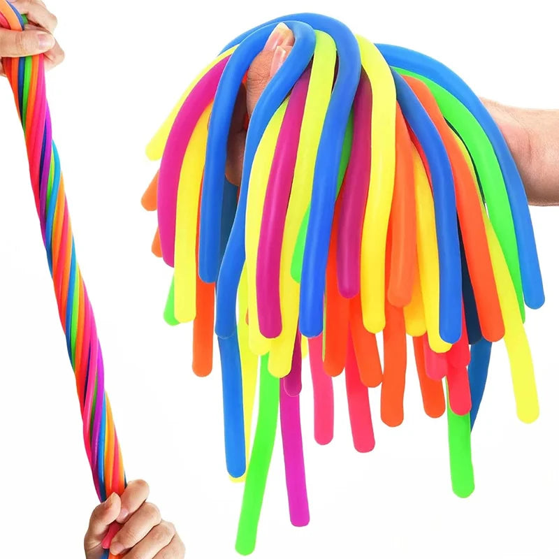 Stretchy Sensory Noodles – Colourful Elastic Fidget Strings