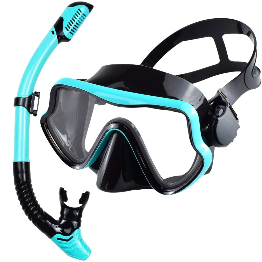 Adult Panoramic Snorkelling Mask & Dry Snorkel Set