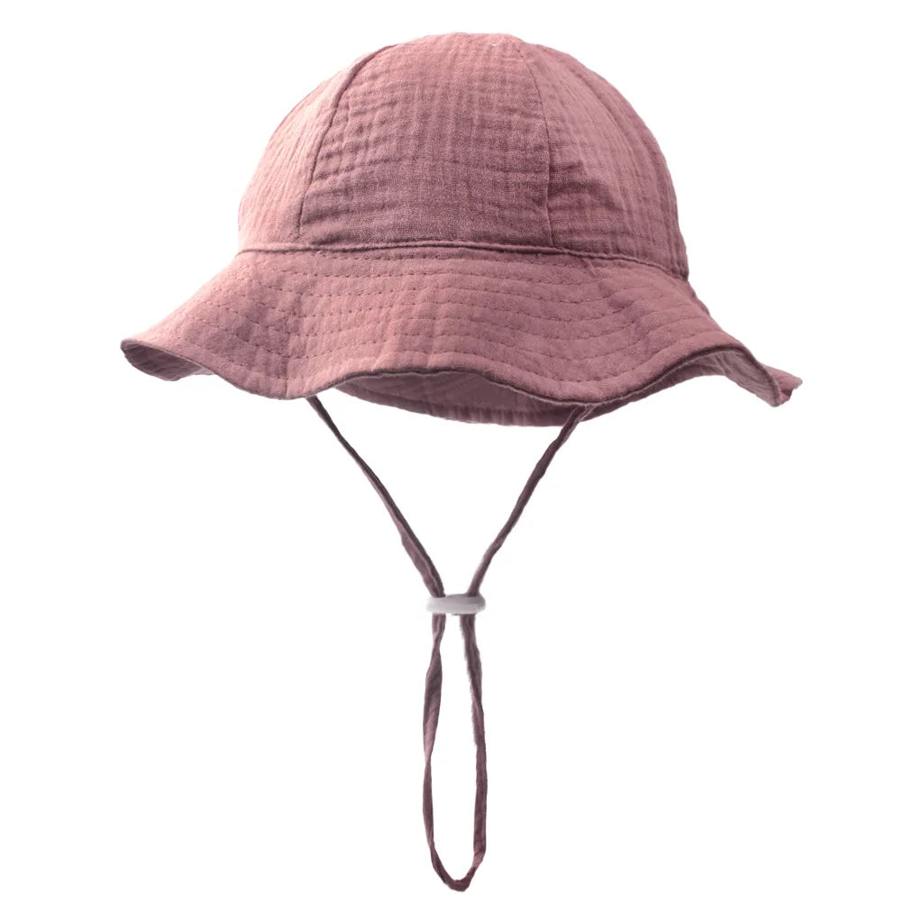 Baby Cotton Sun Hat with Adjustable Chin Strap