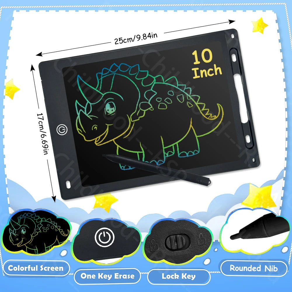 Reusable LCD Writing & Drawing Tablet – Colour Doodle Board with Stylus