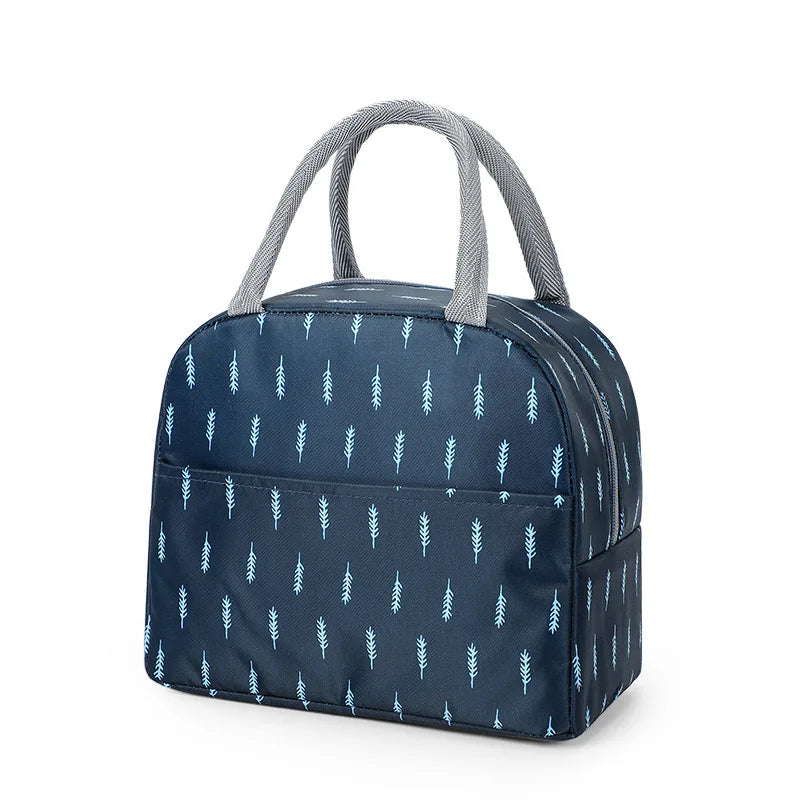 Patterned Insulated Lunch Bag – Portable School & Picnic Cooler Bag