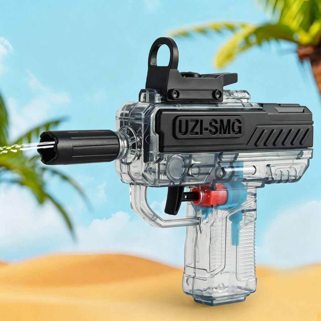 Transparent Manual Water Blaster – High-Pressure Summer Water Toy