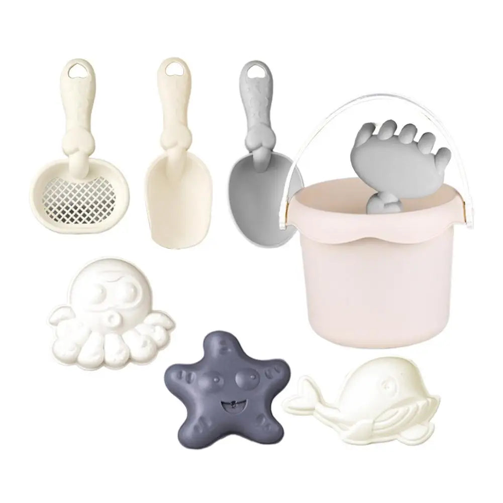 Kids Beach Sand & Water Play Set – Bucket, Shovel, Rake & Moulds