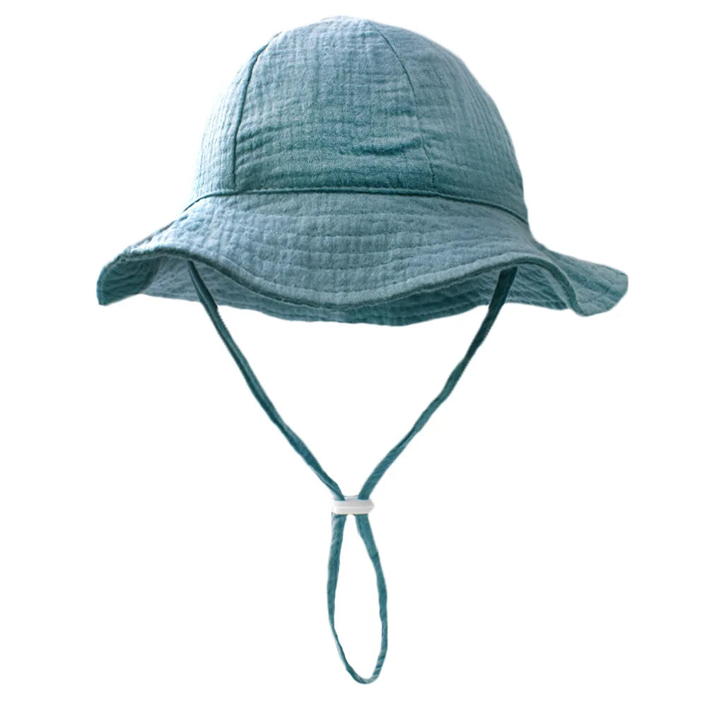 Baby Cotton Sun Hat with Adjustable Chin Strap
