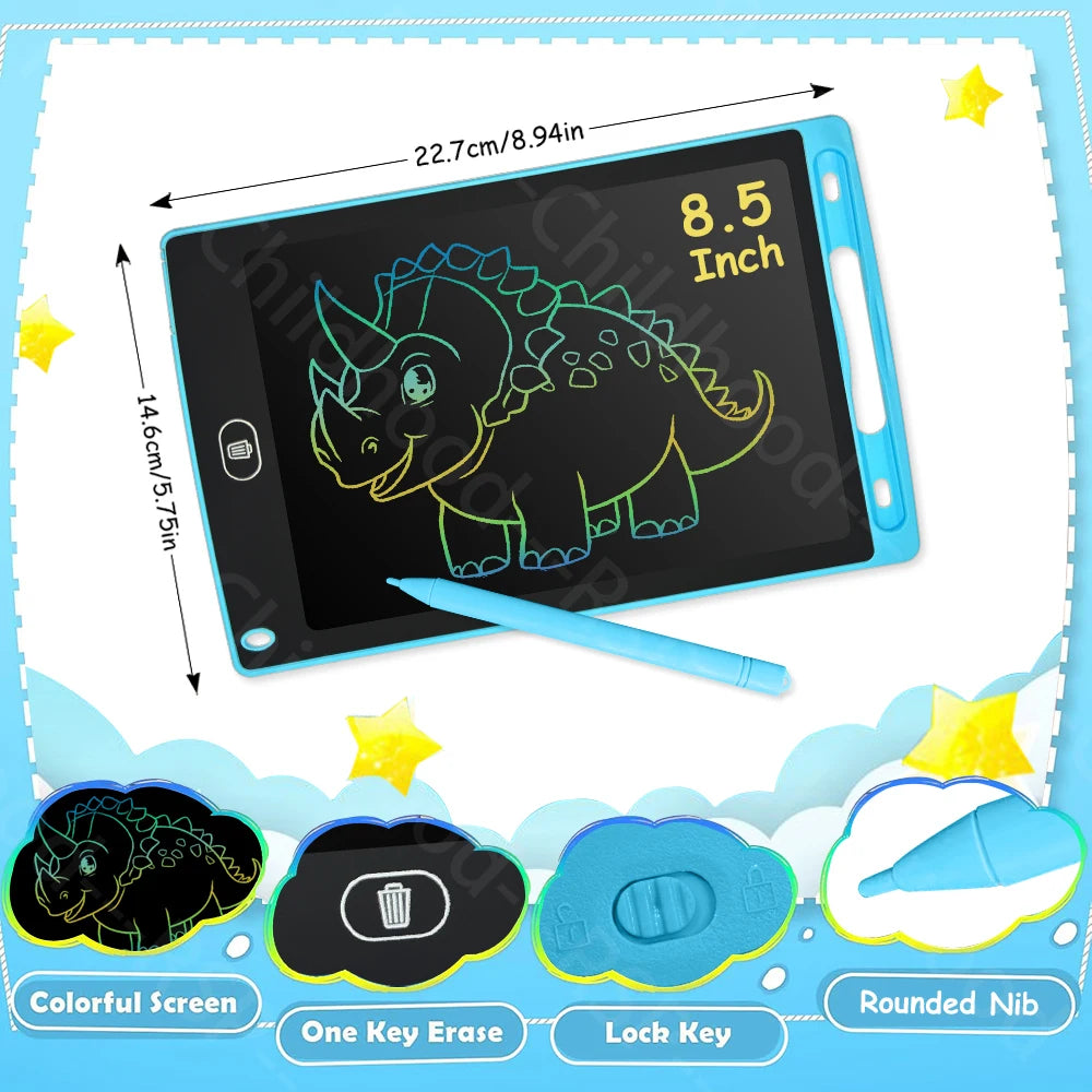 Reusable LCD Writing & Drawing Tablet – Colour Doodle Board with Stylus