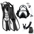 Adult Snorkelling Set with Mask, Dry Snorkel & Adjustable Fins