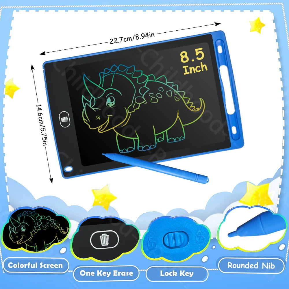 Reusable LCD Writing & Drawing Tablet – Colour Doodle Board with Stylus
