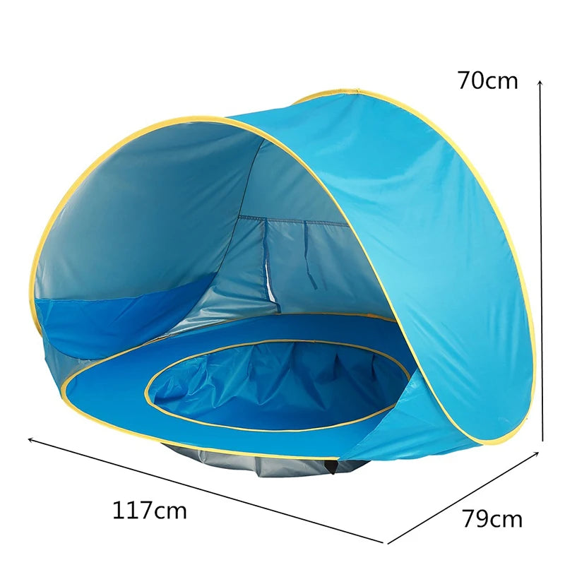 Baby Pop-Up Beach Tent with Paddling Pool & Sun Shade
