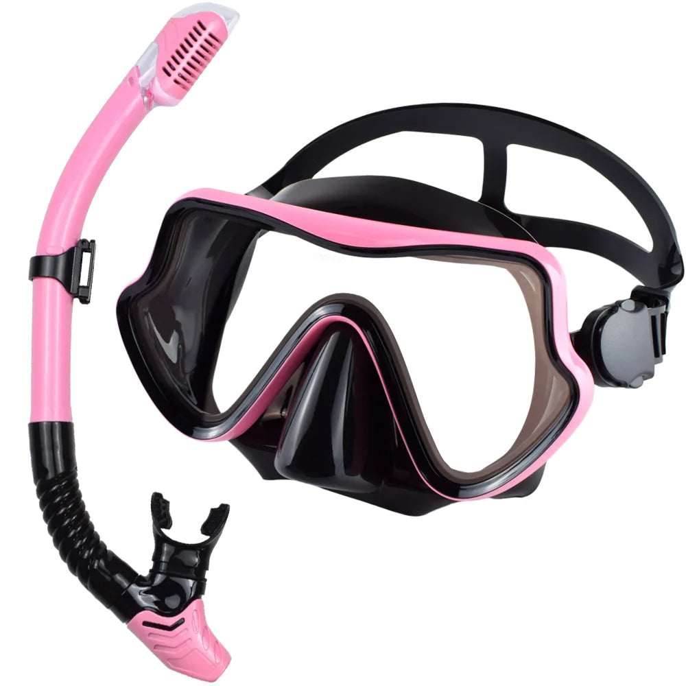Adult Panoramic Snorkelling Mask & Dry Snorkel Set
